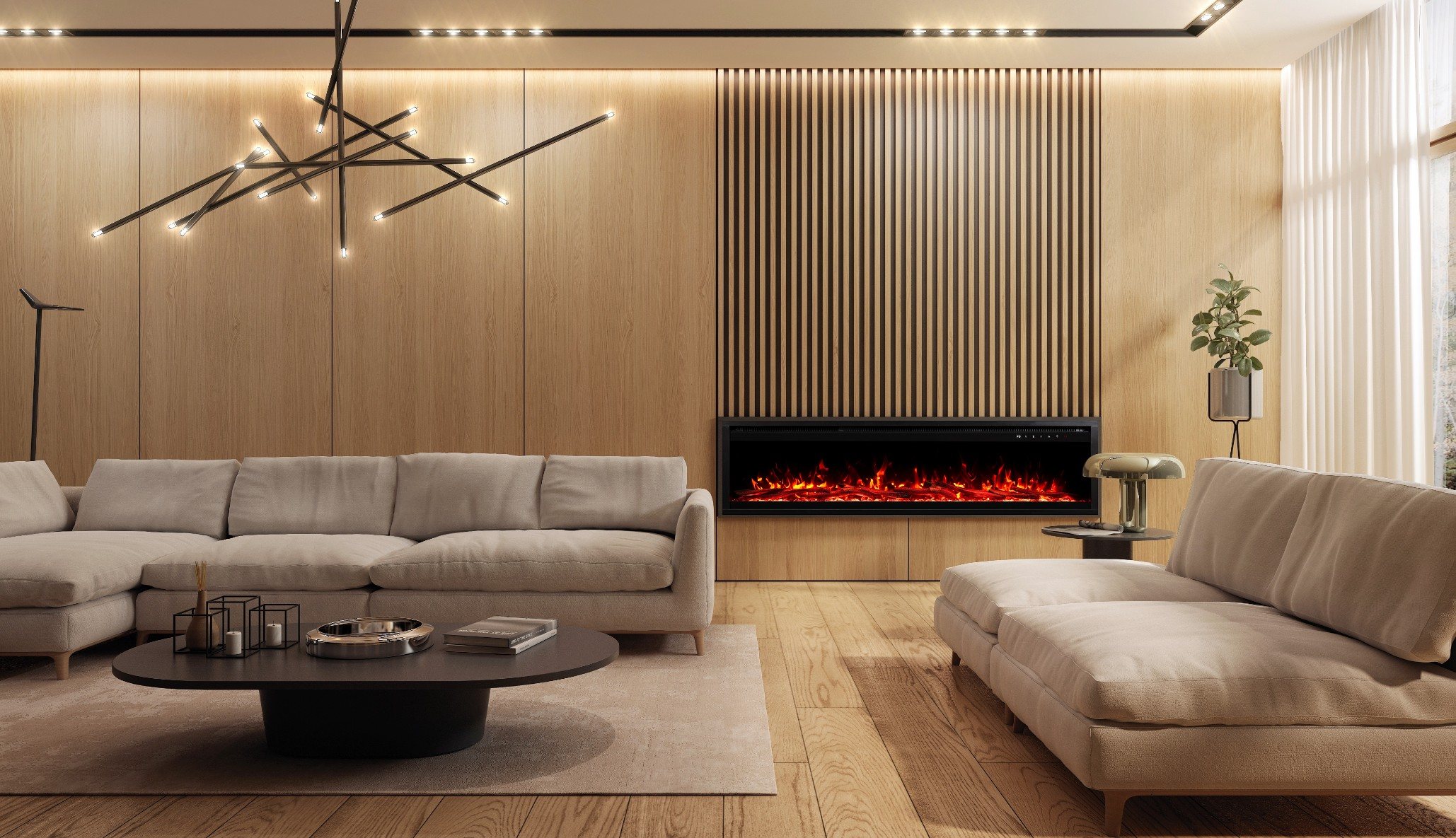 Qué poner bajo la TV para un salón elegante y acogedor